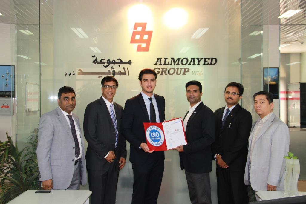 Almoayed Group WLL renews & upgrades its ISO 9001:2015 Certification